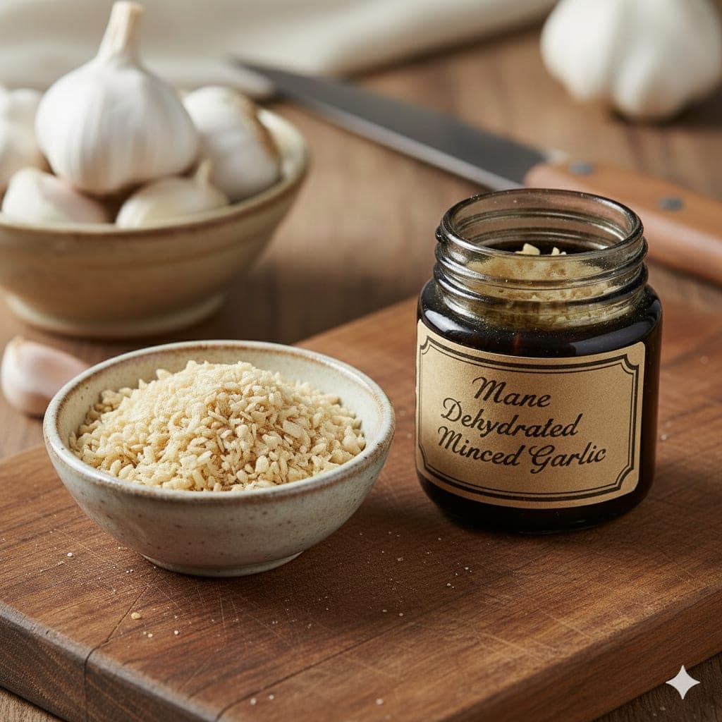 Dehydrated garlic minced